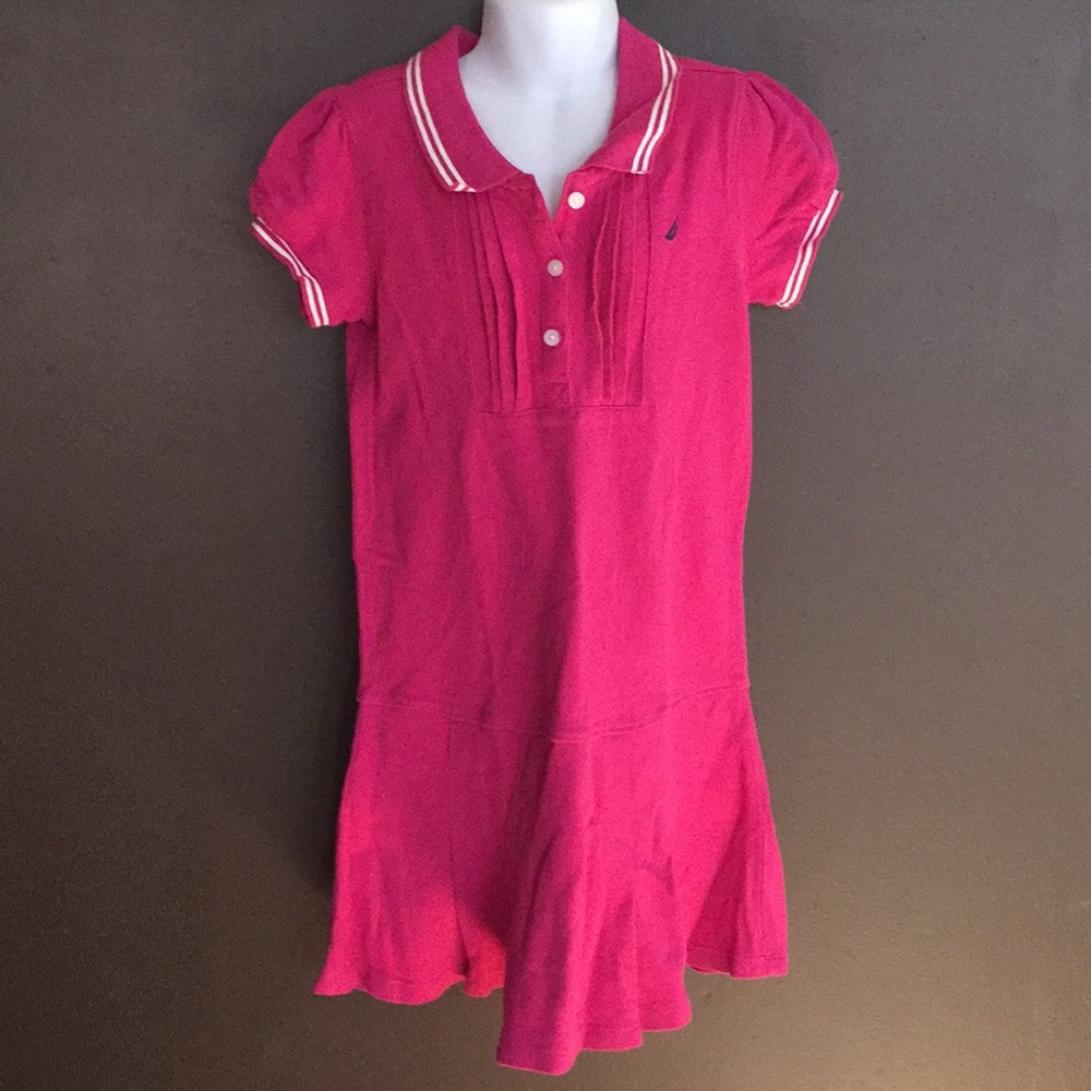 Girls Nautica fuchsia polo dress size 8